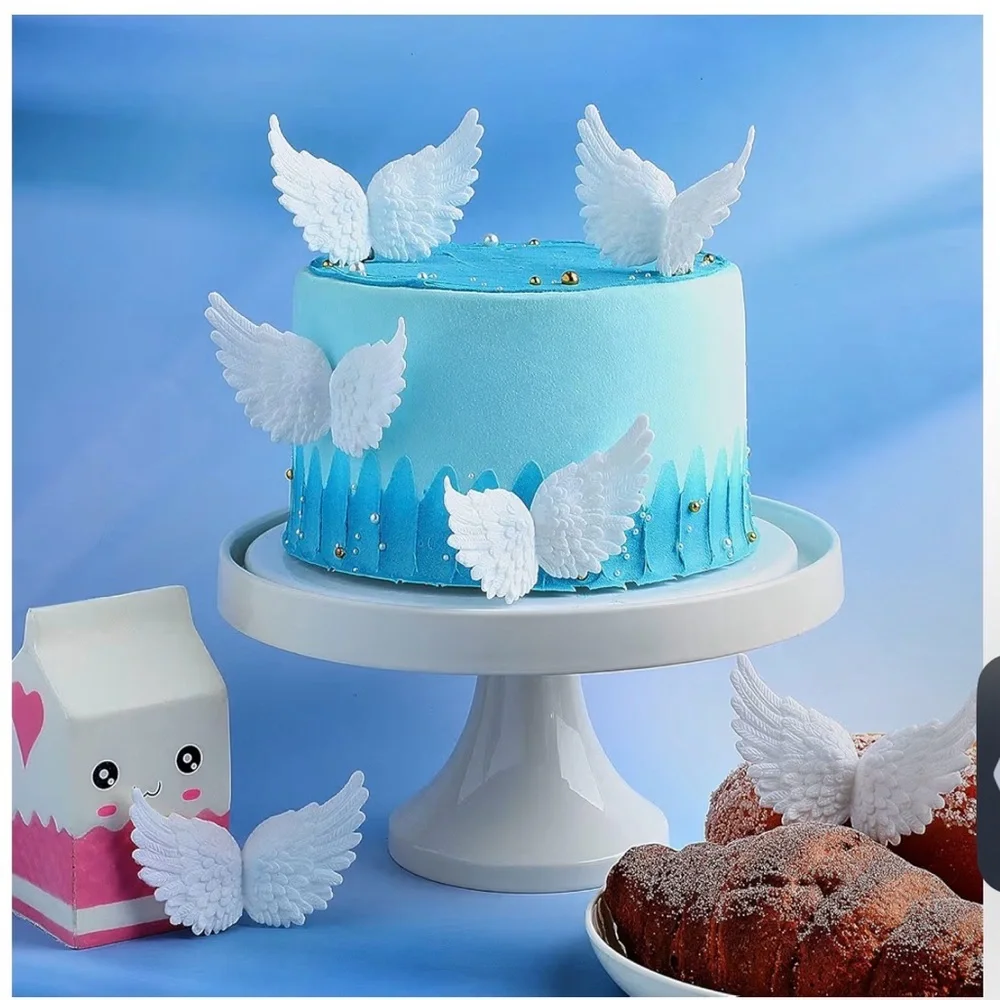 White Angel Wing Cake Toppers, ceiling hangers or ornaments